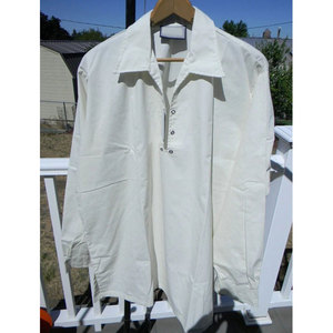 Camisa de kilt escocesa de manga larga con cordones, estilo Jacobita, color crema, fabricante de disfraces - Product Image 1