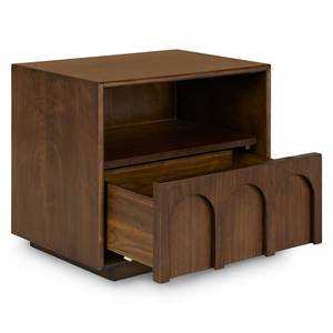 Contemporary Teak Wood Bedside Drawer Table - Product Image 1