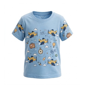 T-shirt pour bébé garçon imprimé nuage arc-en-ciel mignon de qualité supérieure, 100% coton, manches courtes, col rond, design de dessin animé pour enfants garçons - Product Image 5