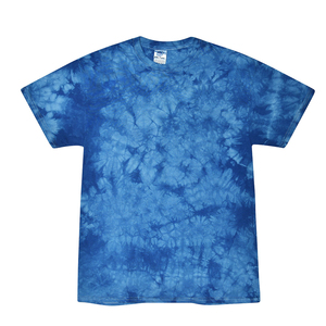 เสื้อยืดแขนสั้นผู้ชายลายไท-ได ทรงปกติ คอกลม สวมใส่สบาย ผ้าฝ้ายเจอร์ซีย์ถัก 100% สีดำเทา ลายพิมพ์ - Product Image 5