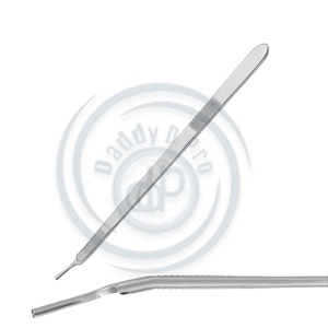 DADDY D PRO CE 250mm (9 3/4 ") Barre Scalpel Poignée 12 Degrés Coudé N ° 3 Réutilisable En Acier Inoxydable Instrument Chirurgical Manuel - Product Image 5