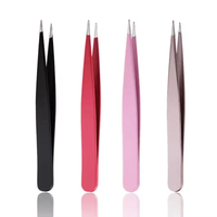 Juego de Pinzas Profesionales de Alta Calidad para Cejas y Pestañas, Hechas a Mano con Punta de Fibra de Acero Inoxidable, Color y Tamaño Personalizados, 0.12mm