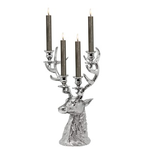 Porte-bougie en verre en forme de renne en aluminium de qualité supérieure, décoration de table pour la maison, porte-bougie fait main pour Noël - Product Image 4