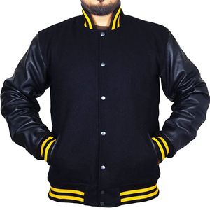 Plus Size Unisex Varsity Bomber <b>Jacket</b> Casual <b>Waterproof</b> Thick Patchwork Front Logo Wholesale - Product Image 1