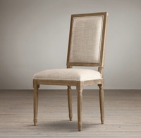 Chaise de salle à manger vintage détachable de style américain, chaise en bois massif de style français pour cafés, bars, maisons d'hôtes et espaces de loisirs