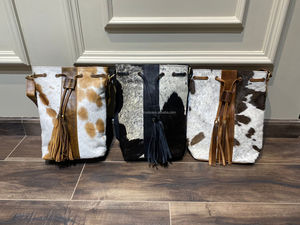Sac seau en cuir de vachette fait à la main de marque Offre Spéciale sac Boho en cuir véritable sac à main Western cordon sac à main classique pour les femmes - Product Image 3