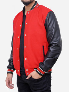 Chaqueta universitaria de lana de alta calidad con logotipo personalizado para hombre, tipo bomber, con cierre de botones, bolsillos y letras estilo Letterman, para béisbol. - Product Image 4