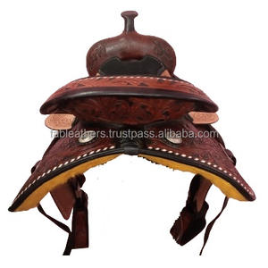 Selle de cheval en cuir véritable faite à la main pour le plaisir de l'équitation Racing pour adultes disponible au prix de gros en vrac - Product Image 5