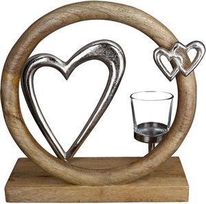 Centro de Mesa Navideño de Aluminio Premium y Madera Natural para Decoración Festiva en Vestíbulos de Hoteles y Restaurantes - Product Image 1