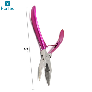 Pinzas para Extensiones de Cabello con Microperlas de Acero Inoxidable, Color Rosa, con Dientes para Extensiones de Cabello Humano - Product Image 3