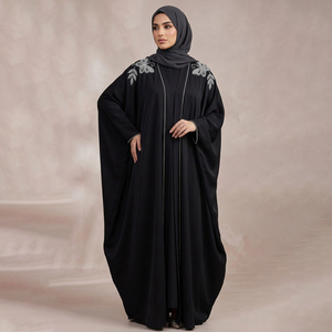 Prix de gros Nouvelle Abaya modeste droite en mousseline unie simple, Robe islamique de soirée/formelle pour femmes musulmanes, Taille personnalisée naturelle - Product Image 4