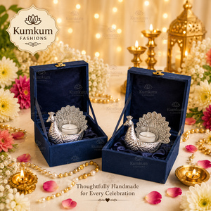 Portavelas de Cristal Alemán Premium con Diseño de Pavo Real, Duradero, en Caja de Regalo de Lujo, para Diwali, Bodas, Templos, Decoración del Hogar, Regalo - Product Image 2