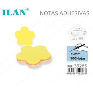 Ilan Foglietti Adesivi 75mm 100 Fogli Forma Nuvola Gialla - Product Image 1