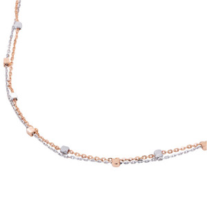 Pulsera de oro rosa de 18 quilates al por mayor para mujer, 1.87g, ultraligera, cadena de eslabones finos, joyería minimalista, fabricante B2B - Product Image 2