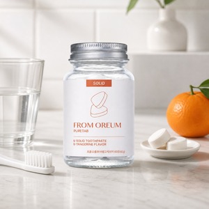 [FROM OREUM] Dentifrice solide Vacation Stay saveur mandarine de Jeju, 60 comprimés, pour articles de toilette personnels en voyage - Product Image 5