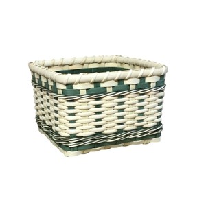Cesta de Bambú Multiusos a Rayas Marrones con Asa, Decoración para el Hogar, Contenedor de Alimentos, Cesta Tejida para Frutas y Verduras, Caja de Regalo - Product Image 3