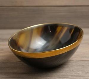 Cuencos de Cuerno de Buey Natural con Diseño Único Indio, Tallados a Mano, Ecológicos, con Temática de Ángel, Coleccionables, Hechos en Uttar Pradesh, B.S. - Product Image 3