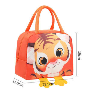 Cartoon Cat Pattern Insulated Lunch Tote Large Capacity Leakproof Food <b>Storage</b> Handbag for Students Travel Snacks - Product Image 6