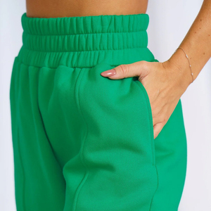 Women's Green Harem Pants High <b>Waist</b> <b>Elastic</b> Loose Fit Full Length Solid Color Casual Spring Wear Knitted Spandex Cotton - Product Image 6