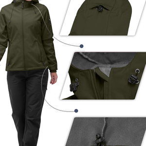 Chaqueta Softshell Casual de Moda para Mujer, Otoño/Invierno, Nueva, de Alta Calidad, Impermeable, Forrada de Forro Polar, para Exteriores - Product Image 5