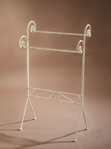Porte-serviettes autoportant en métal noir minimaliste, support compact et moderne pour salle de bain, structure durable - Product Image 5