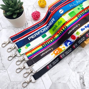 Cordones de cuello serigrafiados promocionales personalizados Impresión de logotipo personalizado Sublimación Cordón de poliéster con logotipo personalizado - Product Image 2