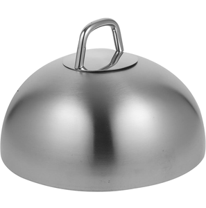 Recién llegado: Cubierta redonda de acero inoxidable para freír, color plateado, para restaurantes comerciales. - Product Image 5