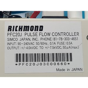 Richmond PFC20J ควบคุมการไหลของพัลส์ PJ FC ชิ้นส่วนอุปกรณ์เซมิคอนดักเตอร์รุ่นเก่า - Product Image 1