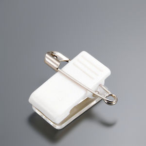 plastic adhesive <b>id</b> badge clip with safety pin - Product Image 6