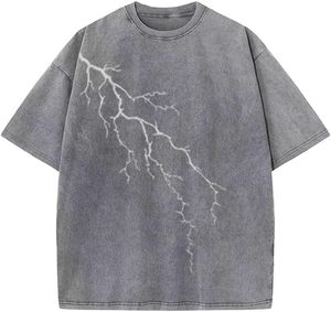 เสื้อยืดโอเวอร์ไซส์ทรงหลวมสำหรับผู้ชายและผู้หญิง ผ้าฝ้าย 100% ระบายอากาศได้ดี เป็นมิตรกับสิ่งแวดล้อม สไตล์วินเทจ สตรีทแวร์  รับสั่งทำพิเศษ - Product Image 6