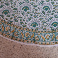 Nappe en coton imprimée de luxe personnalisable, motif floral, faite à la main, style chinois traditionnel, lavable, écologique, durable
