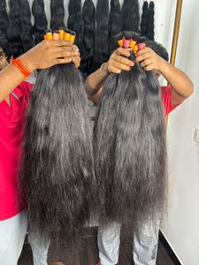 Extensions de cheveux humains lisses, ondulés et crépus, naturels, légers, écologiques, en vrac - Product Image 2