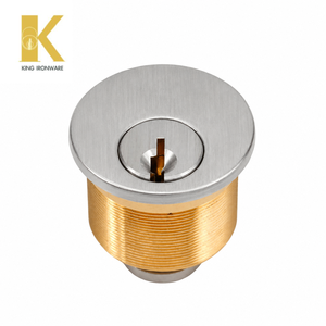 Cilindro de Cerradura de Embutir de 28 mm con Llave SX, Cromado Satinado, Estándar Americano, Herrajes de Seguridad para Puertas - Product Image 1