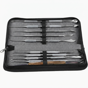 10pcs/<b>set</b> Metal Manual Dental Wax Carving Tools Spatula <b>Plaster</b> Knife Practical Versatile Teeth Whitening Kit Dentistry - Product Image 4