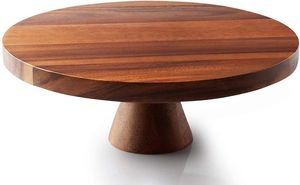 Nouvel Arrivage : Présentoir à Gâteau de Luxe en Bois, Forme Personnalisée, Vente en Gros, Nouveau Design, Présentoir Rond avec Base en Bois pour Décoration de Fête - Product Image 2