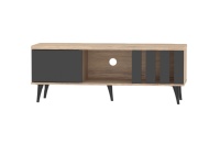 Meuble TV moderne en bois FURNIZONE, avec rangement, pour salon, chambre, bureau à domicile, appartement, fabriqué en Malaisie, 26_0083