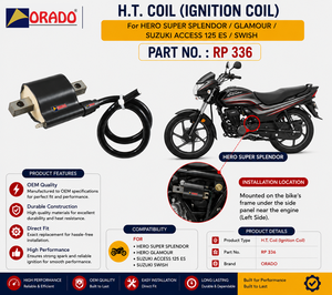 อะไหล่ไฟฟ้ามอเตอร์ไซค์ คอยล์จุดระเบิดประสิทธิภาพสูง HT สำหรับ Suzuki Access 125 ES รุ่น Hot Sale Hero Super Splendor Glamour - Product Image 6