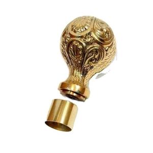 Poignée de canne de marche victorienne en laiton antique |   Décoration traditionnelle dorée polie à la main de 3,5 pouces pour la maison et les cadeaux d'affaires - Product Image 6