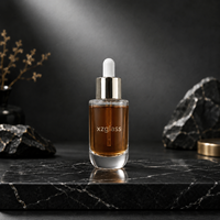 Nouvel emballage cosmétique, flacon compte-gouttes en verre de 30 ml, flacon à fond épais, flacon en verre à épaule plate pour huile essentielle, logo personnalisé