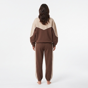 Conjunto de Sudadera de Algodón con Media Cremallera y Pantalones para Mujer, Chándal Personalizado de Invierno Estilo Urbano - Product Image 6