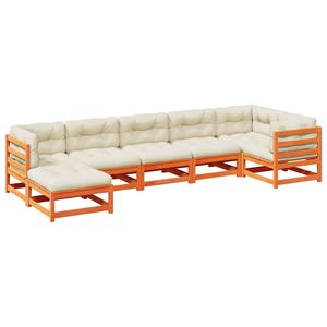 Set Divano da Giardino in Crema Marrone Cerato - Product Image 2