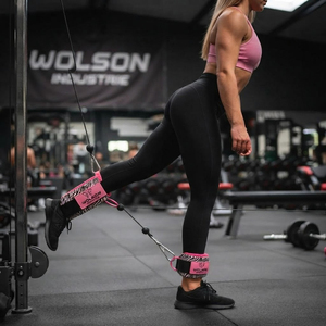 Sangle de cheville réglable de haute qualité pour machine à câble de gym, exercices d'abduction de la hanche, de kickback fessier et de musculation des jambes, capacité de charge de 15 lb - Product Image 1