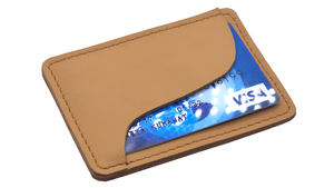 Tarjetero de Cuero Marrón y Amarillo Hecho a Mano, Elegante y Duradero, Cartera Delgada, Porta Tarjetas de Crédito Genuino - Product Image 2