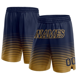 Wholesale Direct OMMIZ INDUSTRY Custom Navy <b>Old</b> Gold Pinstripe Fade Fashion Authentic Basketball <b>Shorts</b> - Product Image 1