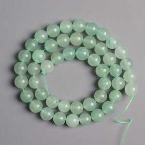 ลูกปัดหินอะเวนเจอรีนสีเขียวธรรมชาติ เกรดพรีเมียม สำหรับทำเครื่องประดับ สร้อยข้อมือ สร้อยคอ DIY อุปกรณ์เสริมเสน่ห์ - Product Image 1