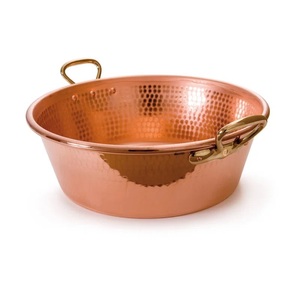Bol à bonbons de luxe en cuivre, pot à confiture, vaisselle de cuisine en cuivre massif, plateau de présentation alimentaire haut de gamme en cuivre artisanal, bassin de service pour la restauration - Product Image 2