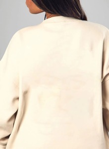 Sudadera Extra Grande de Alta Calidad para Mujer, con Lentejuelas de Animales, Color Sólido, Felpa de Algodón, Cuello Redondo, Logotipo Personalizado Impreso en la Parte Delantera - Product Image 3