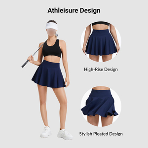 Manufacturer Soft Touch Ladies Tennis Skirt Mid Waisted Sport Skirt For Yoga Gym Workout Leisure Wear Stylish Athletic Clothing - Product Image 4