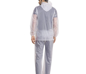 Men Winter Thermal Waterproof 10,000mm Reversible Eco-Friendly <b>Rain</b> Suit 2 Piece Set Lightweight Packable Raincoat Hood Casual - Product Image 3