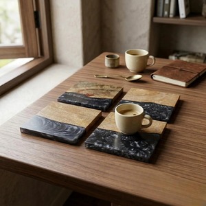 Elegant Decorative Resin Coaster Set For Restaurant <b>Bar</b> Home Kitchen And Contemporary <b>Table</b> Styling - Product Image 3
